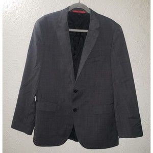 Hugo Boss Sz 40R Gray Blazer Jeffrey Simmons Regular Fit Sport Coat Suit Jacket